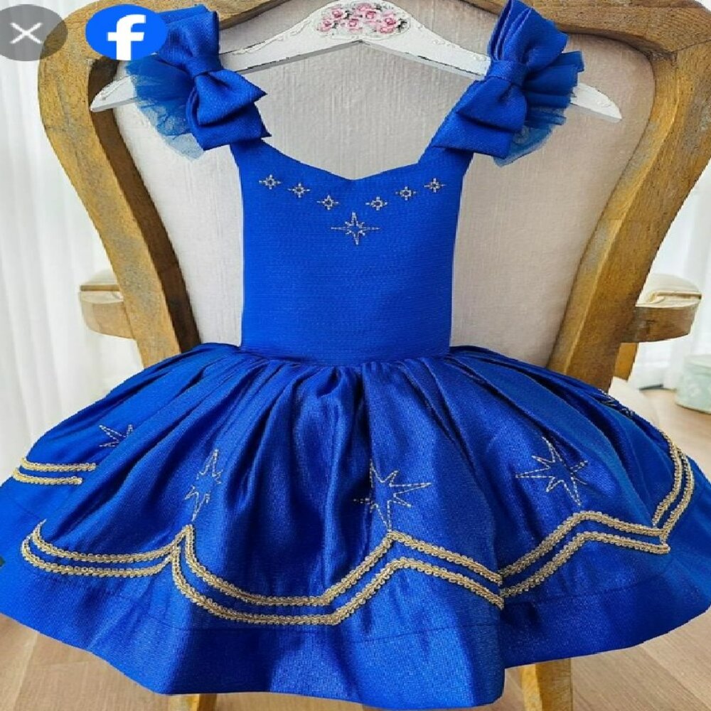 NEW Dollcake Glitz Gleam Royal Blue Dress Holiday Nutcracker Special Occasion 8